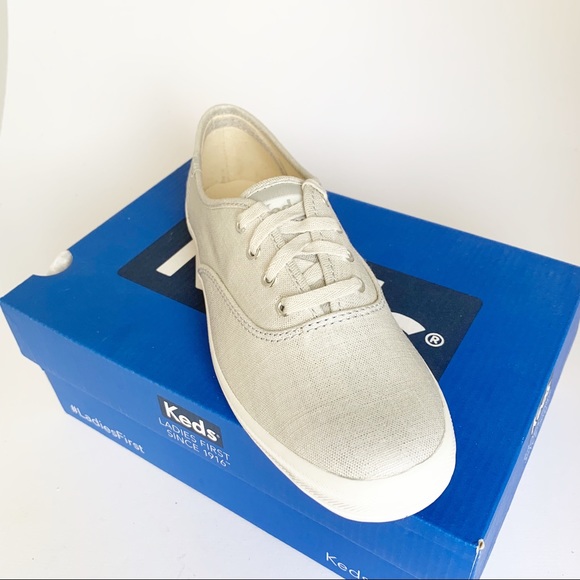 NWB KEDS Champion Matte Brushed Metallic Silver - Picture 6 of 8